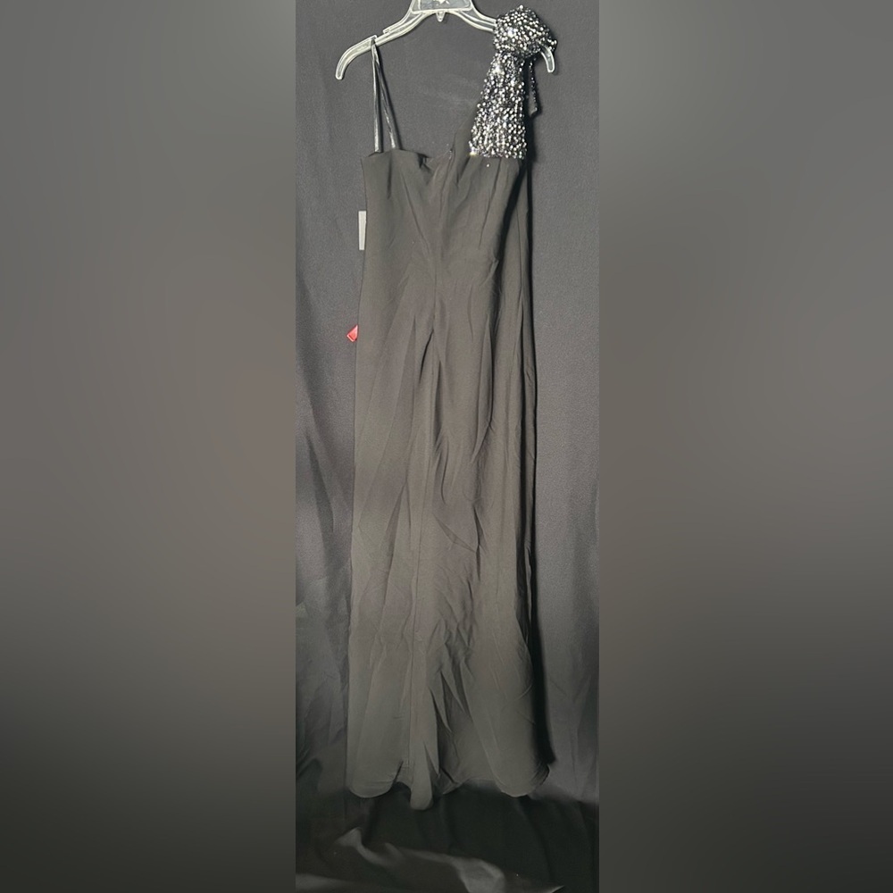 Mac Duggal 55707 NWT One-Shoulder Sequin Bow Trumpet Gown - Picture 4 of 5